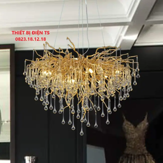 Đèn chùm pha lê giọt nước