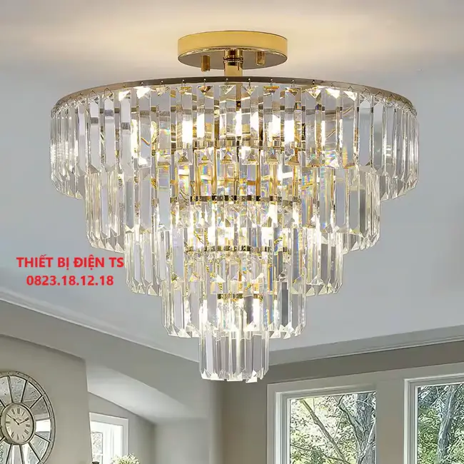 Đèn chùm pha lê hiện đại