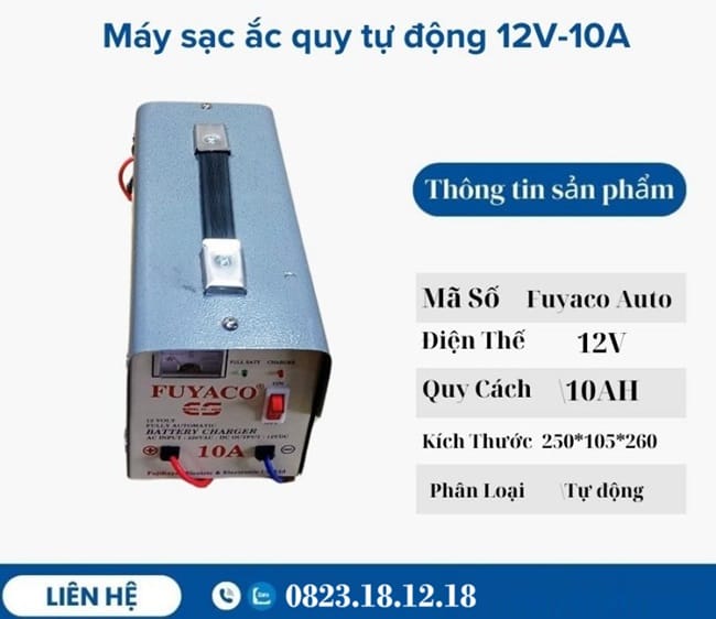 Máy sạc ắc quy | 12V, 24V, 36V, 48V 3 May sac tu dong fuyaco 12v 10a