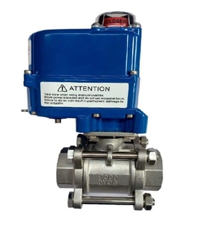 Van bi hóa chất điều khiển điện 1 van bi hóa chất điều khiển điện