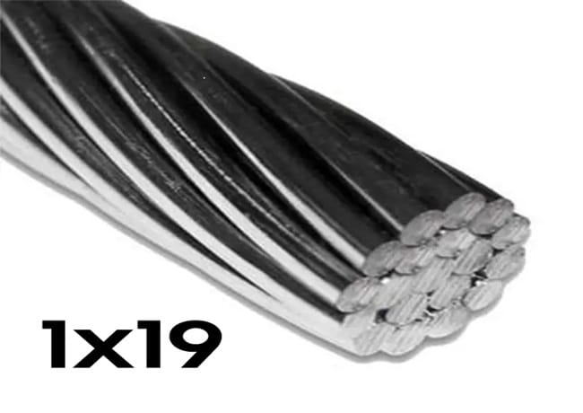 Cáp thép viễn thông 5 Cáp thép viễn thông 1x19
