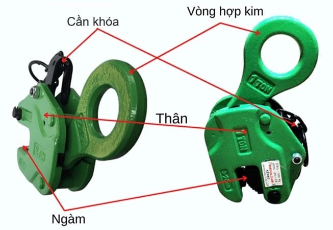 Kẹp tôn đứng 3 Cấu tạo kẹp tôn đứng