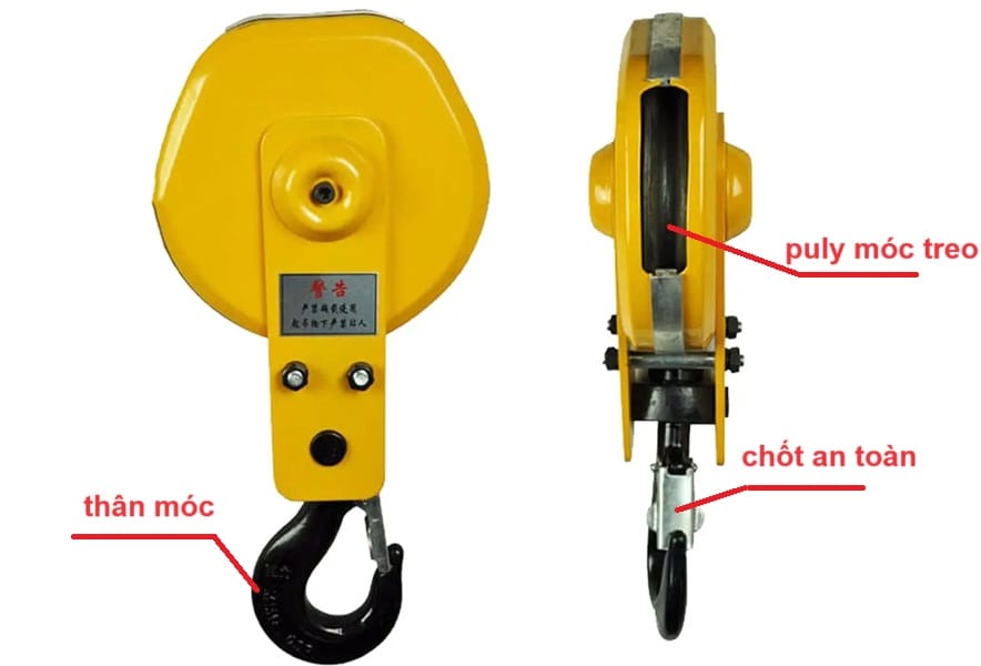 Cấu tạo móc cẩu pa lăng cáp điện