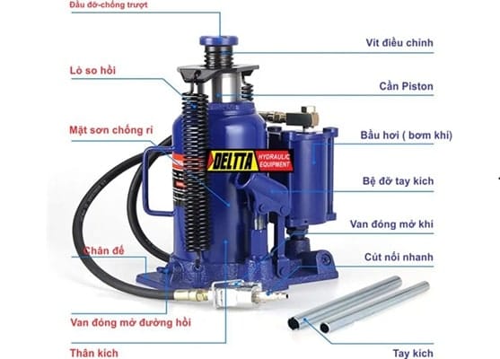 Kích thủy lực dùng hơi 3 kích thủy lực dùng hơi