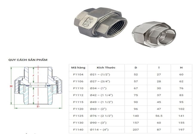 Rắc co inox