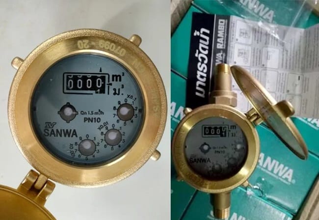 Đồng hồ nước thân đồng 4 Đồng hồ đo nước thân đồng