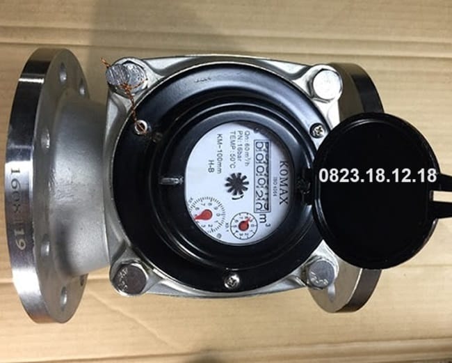 Đồng hồ đo nước mặt bích 10 Đồng hồ đo nước mặt bích thân inox