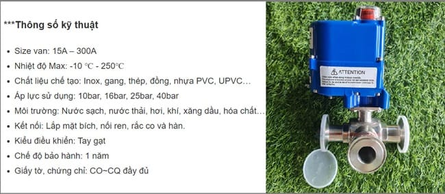 Van bi 3 cửa 18 Catalogue van bi 3 ngã Hàn Quốc