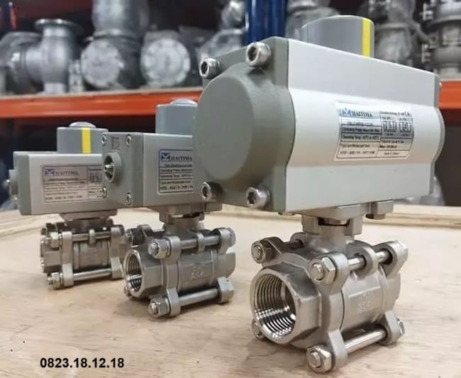 Van bi nối ren 8 Van bi nối ren điều khiển khí nén