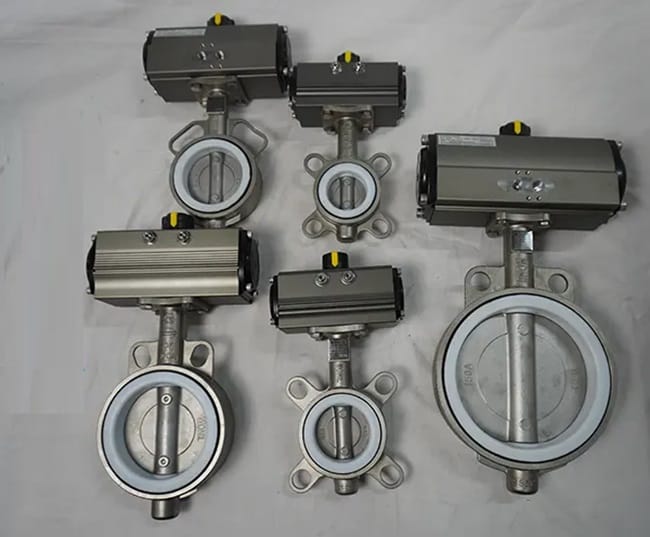 Van bướm điều khiển khí nén hàn quốc 8 Van bướm điều khiển khí nén Hàn Quốc kết nối wafer