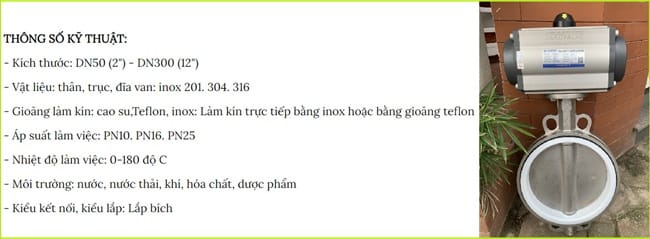 Van bướm inox Đài Loan