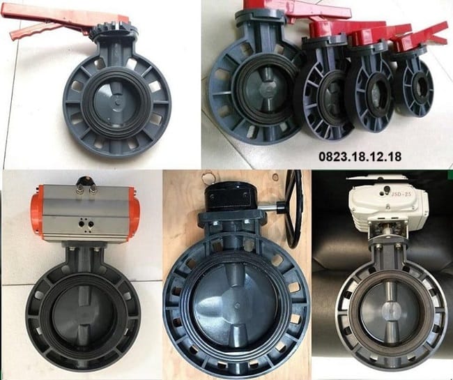 Van bướm nhựa mặt bích