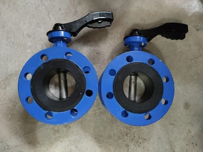 Van bướm tay gạt 9 Van bướm tay gạt mặt bích