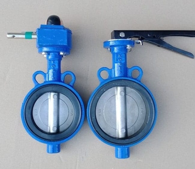 Van bướm tay gạt 6 Van bướm thép tay gạt