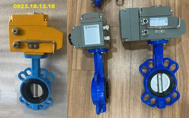 Van bướm gang điều khiển điện 2 Van bướm gang điều khiển điện