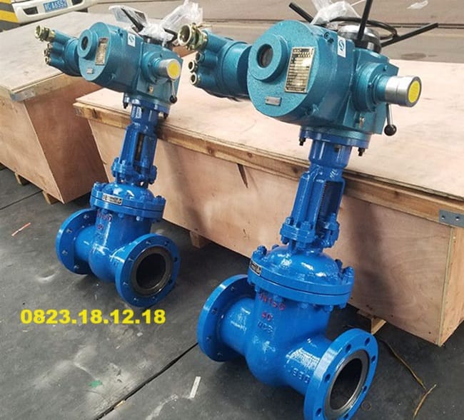 Van dao điều khiển điện 4 Van cổng dao điều khiển bằng điện