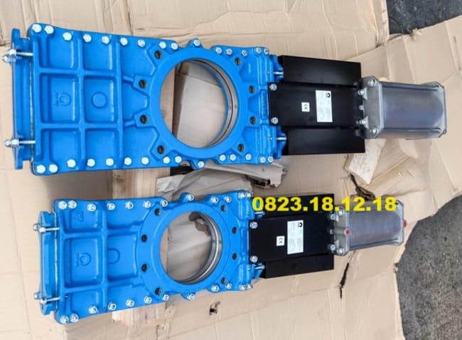 Van dao gang điều khiển khí nén 2 Van dao gang điều khiển khí nén
