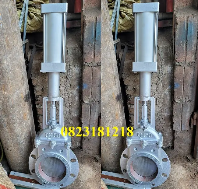van dao inox điều khiển khí nén 5 Van dao inox khí nén