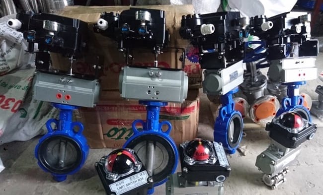 Van bướm điện điều khiển khí nén 5 Van bướm điều khiển khí nén chạy điện