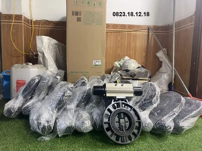Van bướm điều khiển khí nén đài loan 5 Van bướm điều khiển khí nén tác động đơn