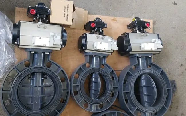 Van bướm điều khiển khí nén hàn quốc 6 Van bướm nhựa điều khiển khí nén Hàn Quốc