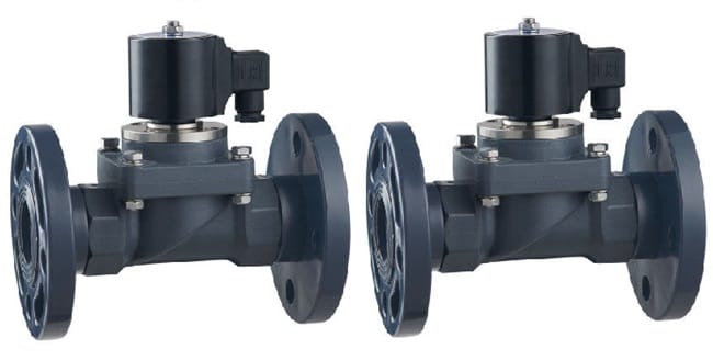 Van điện từ nhựa 5 Van Điện Từ Nhựa Kết Nối Lắp Bích