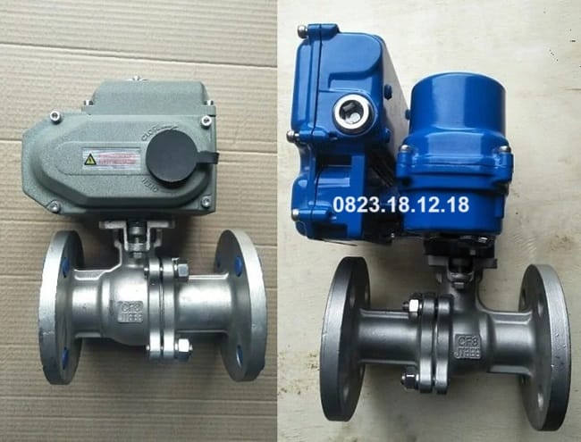 Van bi điều khiển điện ON/OFF 9 Van bi điều khiển điện ON/OFF mặt bích