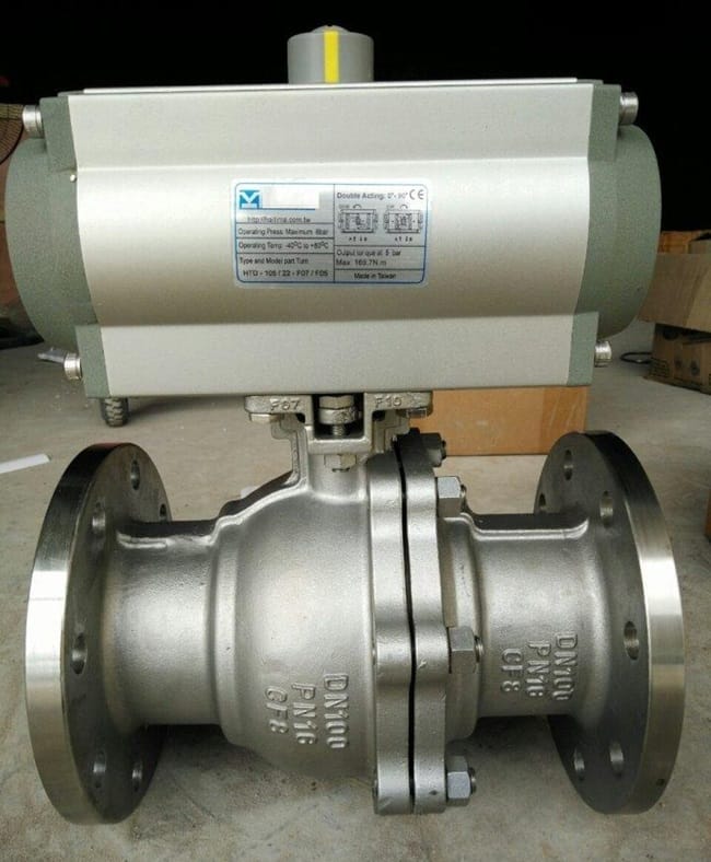 Van bi điều khiển khí nén Hàn Quốc lắp bích
