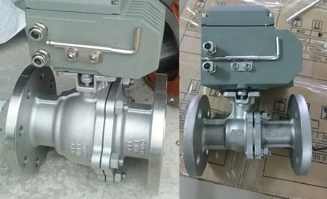 Van bi inox điều khiển điện 2 mảnh