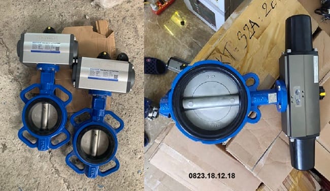 Van bướm Hàn Quốc 8 Van bướm Hàn Quốc điều khiển khí nén