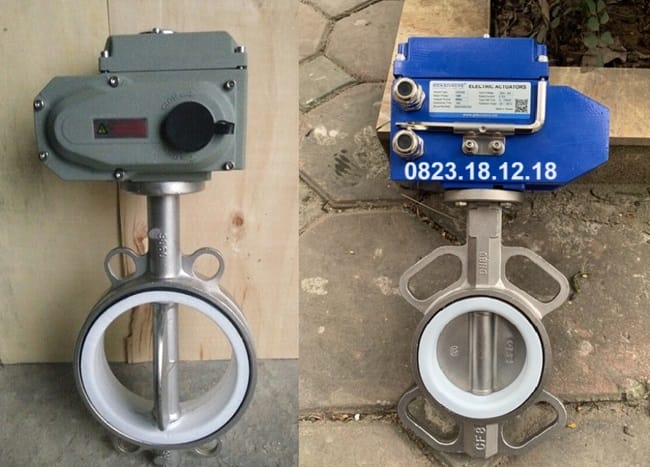 Van bướm điều khiển điện Hàn Quốc 9 Van bướm điều khiển điện Hàn Quốc thân inox