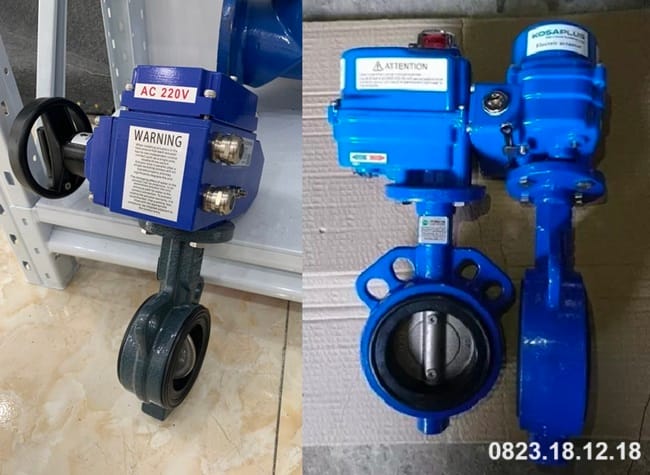 Van bướm điều khiển điện Hàn Quốc 5 Van bướm điều khiển điện Hàn quốc 220V