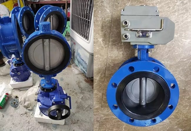 Van bướm điều khiển điện ON/OFF 5 Van bướm điều khiển điện ON/OFF gang