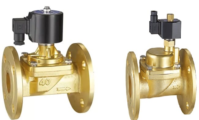 Van điện từ đồng kết nối lắp bích