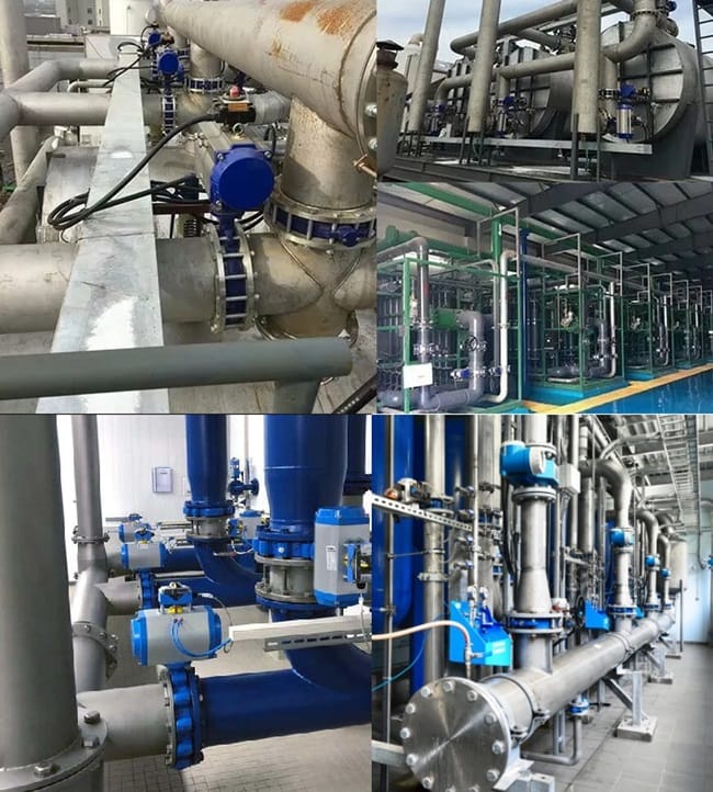 Ứng dụng của van bướm thép khí nén