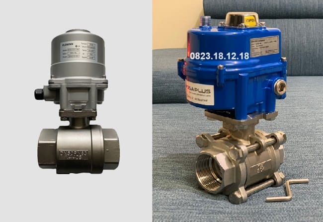 Van bi 2PC điều khiển điện nối ren