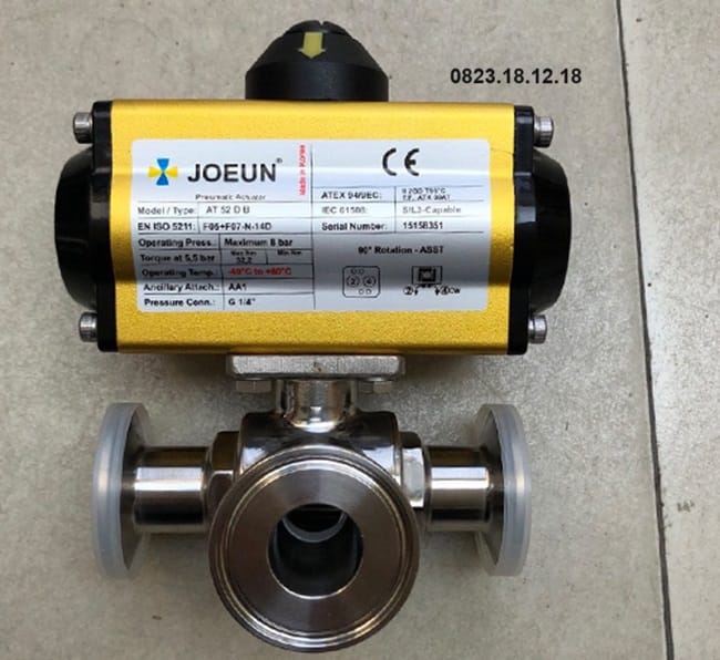 Van bi 3 ngã điều khiển khí nén vi sinh