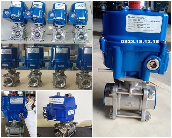 Van bi điện nối ren Hàn Quốc