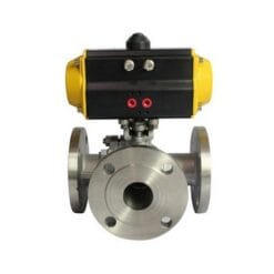 Van bi mặt bích điều khiển khí nén