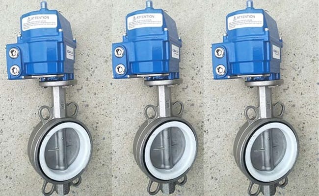 Van bướm inox điều khiển điện 4 Van bướm inox điều khiển điện On/Off