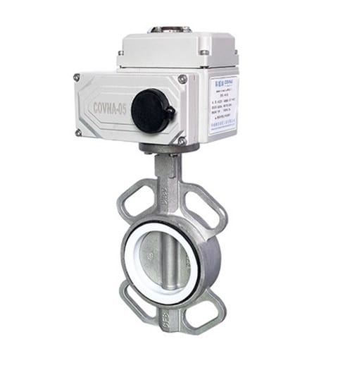 Van bướm inox điều khiển điện 1 van bướm inox điều khiển điện