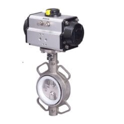 Van bướm inox điều khiển khí nén
