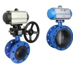 Van bướm mặt bích điều khiển khí nén