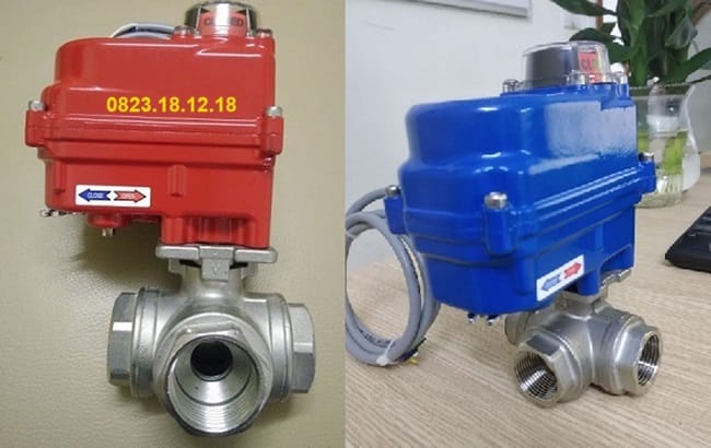 Van bi 3 ngã điều khiển điện nối ren