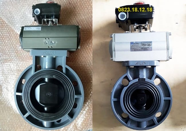 Van bướm nhựa điều khiển khí nén tuyến tính