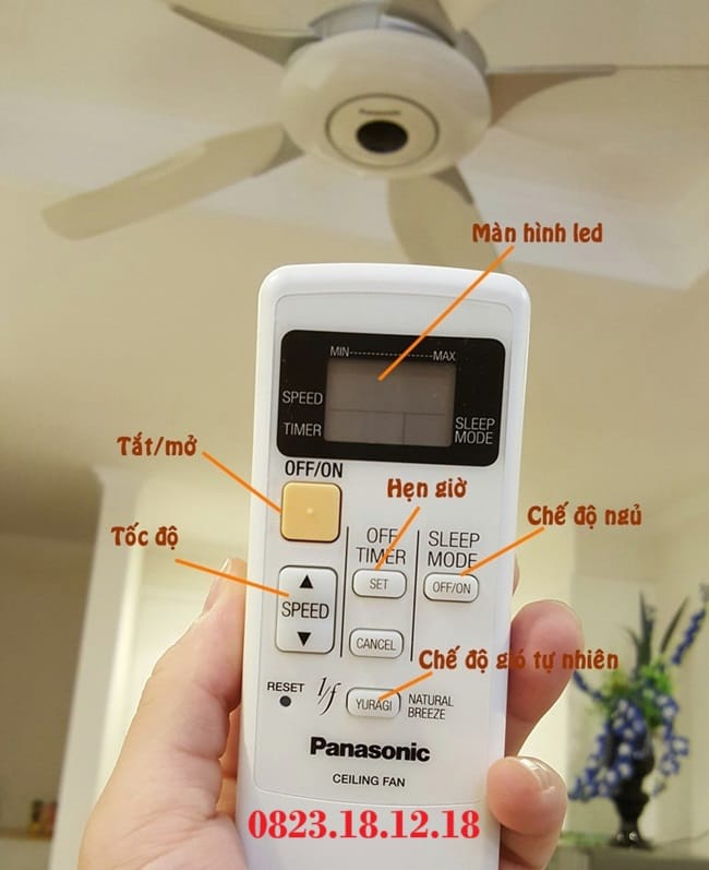 Quạt Trần Panasonic Điều Khiển Từ Xa