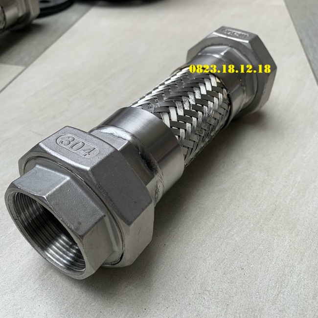 Khớp nối mềm inox áp lực chịu cao nối ren