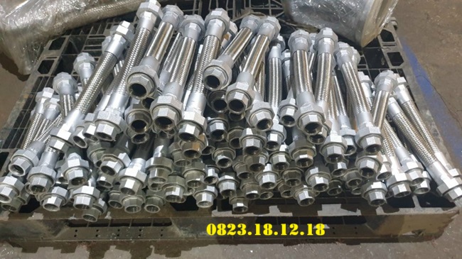 Khớp nối mềm inox nối ren 9 khớp nối chống rung inox nối ren