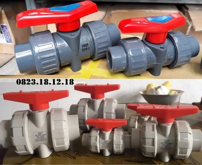 Van bi nhựa UPVC 2 Van bi nhựa UPVC