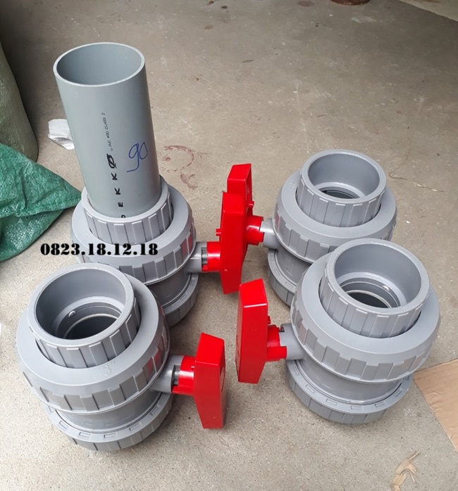 Van bi nhựa UPVC 5 Van bi nhựa UPVC rắc co
